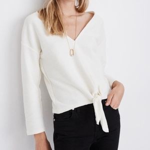 Madewell Texture & Thread long sleeve tie shirt